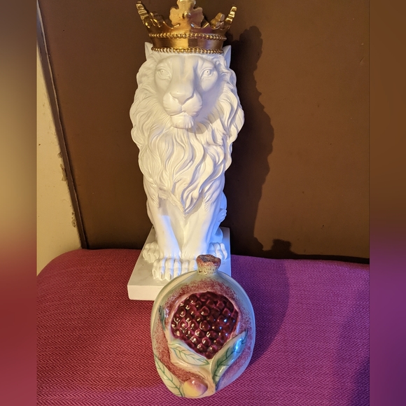 Vintage pomegranate trinket dish